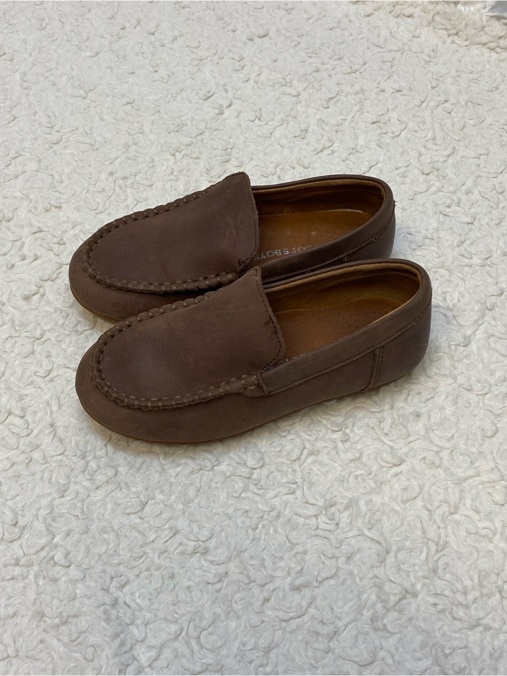 Cardin McCoy classic leather loafer, toddler boys size 11 brown soft leather